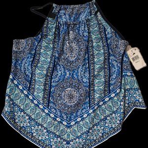 BCX Gypsy Print Summer Top Size S
